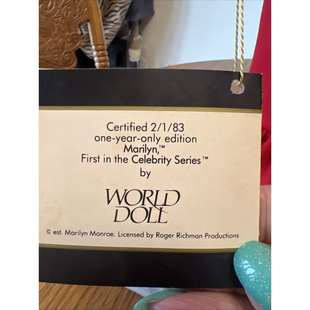 Vintage World Doll 1983 Marilyn Monroe 18" /no Box - Picture 3 of 6